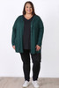 Plus Size Forest Green Button Up Cardigan
