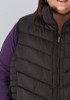 Plus Size Black Quilted Vest