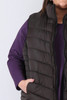 Plus Size Black Essential Quilted Vest