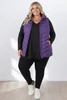 Plus Size Purple Essential Quilted Vest 