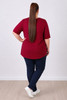 Plus Size Berry Polka Dot Stretch Rayon Top