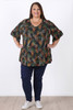 Plus Size Autumn Toned Stretch Rayon Top