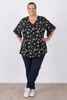 Plus Size Purple And Coral Floral Top in Sizes 18 to 32