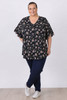 Plus Size Purple And Coral Floral Top in Sizes 18 to 32