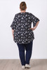 Plus Size Floral Top With Ruffled Sleeves in Sizes 18 to 32