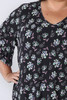 Plus Size Lilac And Green Floral Ruffle Sleeve Top