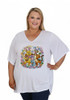 Plus Size Pooh's Easter White Twist Side Top