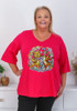 Plus Size Pooh's Easter Magenta Cotton Tee