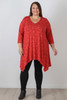 Plus Size Orange Hanky Hem Tunic 