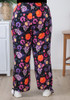 Plus Size Purple Paisley Floral Gypsy Pant