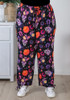 Plus Size Purple Paisley Floral Gypsy Pant