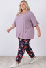 Plus Size Purple Paisley Floral Stretch Gypsy Pant