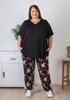 Plus Size Stretch Rayon Pretty Posies Gypsy Pant