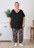 Plus Size Sunburst Floral Gypsy Pant