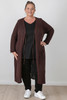 plus size Cotton Cardi Chocolate 