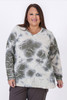 Plus Size Sage Distressed Cotton Blend Top