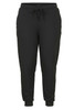 Black Stretch Fleecy Track Pant