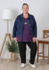 Plus Size Black Fleecy Lounge Pants