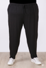 Plus Size Black Bamboo Tapered Leg Pants