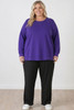 Purple Cotton Fleece  Jumper 
