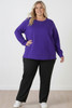 Purple Cotton Fleece  Jumper 