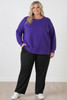 Purple Cotton Fleece  Jumper 