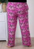Plus Size Fuchsia Butterfly Pyjama Set