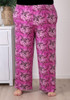Plus Size Fuchsia Butterfly Pyjama Set