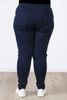 Plus Size Indigo Blue Jeggings With Pockets