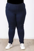 Plus Size Indigo Blue Jeggings With Pockets