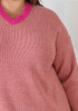Plus Size Peachy Pink Knit Jumper