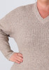 Plus Size Oatmeal Knit Jumper