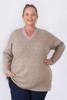 Plus Size Oatmeal Knit Jumper