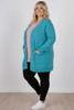 Soft Touch Chenille Knit Cardigan Aqua Blue