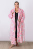 Plus Size Cosy Nights Happy Floral Dressing Gown Pink