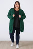 Plus Size Green 100% Cotton Knit Cardigan
