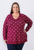 Plus Size Berry Polka Dot Jumper