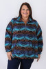 Plus Size Blue Tribal Jumper