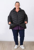 Plus Size Black Quilted Jacket Sizes 18 to 32