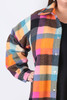 Plus Size Colourful Plaid Brushed Fleecy Winter Jacket Sizes 18 to 32