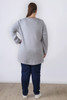 Plus Size Grey Shimmer Jumper For Winter 