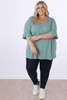 Plus Size Optional Hearts Eucalyptus Bamboo Tee With Frill Sleeves
