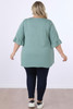 Plus Size Optional Hearts Eucalyptus Bamboo Tee With Frill Sleeves
