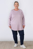 Plus Size Lilac Sparkle Long Sleeve Top
