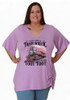 Plus Size Fun Sayings Lilac Twist Side Tee 
