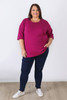 Plus Size Berry Scoop Neck Cotton Stretch Top