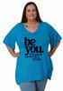 Plus Size Fun Be You Blue Stretch Tee