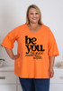 Plus Size Be You Orange Cotton Tee
