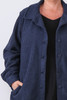 Plus Size Blue Cosy Button Jacket