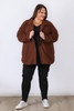 Plus Size Chocolate Cosy Button Jacket